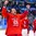 GANGNEUNG, SOUTH KOREA - FEBRUARY 25: Olympic Athletes from Russia's Andrei Zubarev #28 celebrates after an overtime win over Team Germany during gold medal round action at the PyeongChang 2018 Olympic Winter Games. (Photo by Andrea Cardin/HHOF-IIHF Images)

